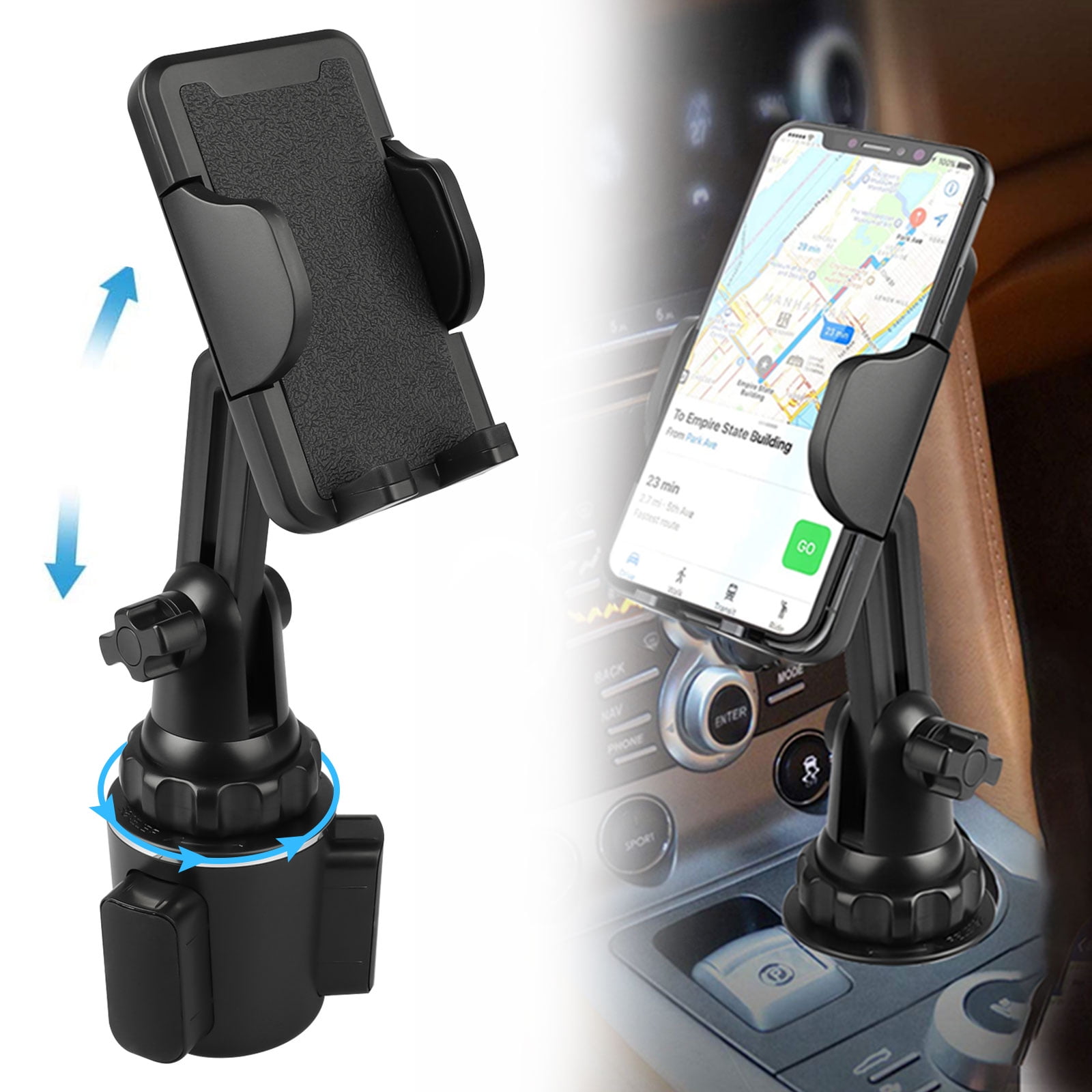 Car Cup Holder Phone Mount, Adjustable Cupholder Cell Phone Cradle Car