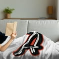thumbnail image 3 of David Soft Flannel Fleece Throw Blanket, Modern Wall Writing Typography Boys Birthday Theme Scribbling Name, Cozy Plush for Indoor and Outdoor Use, 60" x 80", Vermilion White, by Ambesonne, 3 of 5