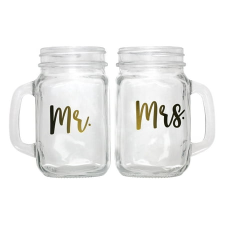 Celebrate Mason Jar Mr & Mrs Set