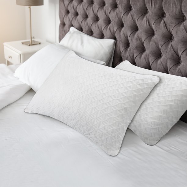 Shredded Gel Memory Foam Pillow, with Washable Bamboo Pillow Cover 1
