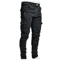 thumbnail image 4 of Mens Jeans Style Side Pencil Pants with Pockets Skinny Fit Jeans Stretch Casual Comfort Outdoor Denim Pants, 4 of 8