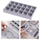 thumbnail image 3 of Caja organizadora portátil de terciopelo para exhibir joyas, anillos, collares y pulseras. 18 rejillas, 3 of 9
