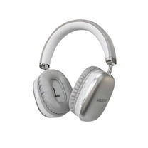 AKKHOO Noise Cancelling Headphones, Wireless Bluetooth Headphones, over-ear Headphones with Microphone, Silver