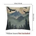 thumbnail image 4 of nygtbtfer Set of 2 with and Pine Trees Country Rustic Nature Gray Velvet Soft Washable Couch Living Room Square Cushion White, 4 of 7