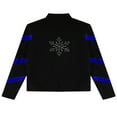 thumbnail image 4 of Hansber Figure Ice Skating Jacket for Kids Girls Fleece Practice Training Skating Tops Gymnastics Blue 6, 4 of 6