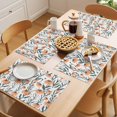 thumbnail image 5 of Orange Flower Placemats Set of 6 Abstract Daisy Simple Patterns Fruit Place Mats Indoor Wipeable Table Mats Washable Cloth Dining Table Placemats for Kitchen Holiday Party Home Decor 13x19 Inch, 5 of 9
