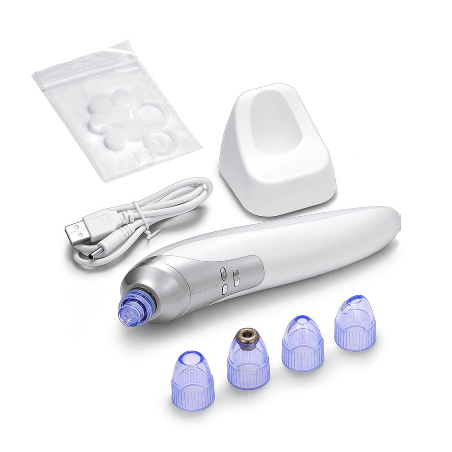 Facial Pore Blackhead Remover - Face Cleaner and Blackhead Extractor with 4 Suction Heads