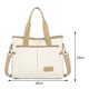 thumbnail image 2 of Bolso bandolera de lona multifunción para mujer Bolso con asa superior Moda para el trabajo (blanco), 2 of 5
