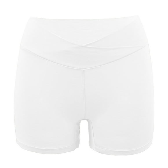 LNWUY Culottes Femme Couleur Unie sous-Vêtements Shorts d'Entraînement Impact Lissage des Fesses Gym Shorts de Cycliste Sans Couture Blanc TTG