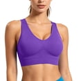thumbnail image 2 of cocolona Womens Plus Size Sports Bras Seamless Wireless Breathable Workout Bras Stretch Comfy Running Yoga Bras, 2 of 8