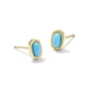 thumbnail image 1 of Aretes Kendra Scott Mini Ellie Chapados en Oro de 14k con Turquesa, 1 of 3