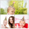 thumbnail image 4 of Baby Birthday Crown Birthday Cone Hat for Child Golden Fabric Photo Prop 1Pack, 4 of 4