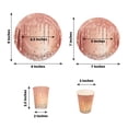 thumbnail image 3 of Efavormart 72 Pcs Rose Gold Disposable Party Supplies Kit With Diamonds Glitter Drip Pattern, Paper Plates Cups Tableware Combo Pack, 3 of 10