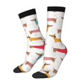 thumbnail image 1 of Lukts Dachshund Dog Puppy Pattern Womens Crew Soft Moisture-wicking Socks,Moisture Control Crew Socks,Mid Calf Socks, 1 of 6