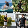thumbnail image 6 of Satankud Mens Sun Protection UPF 50+ Moisture Wicking Short Sleeve Shirts Workout Rash Guard Swim Shirts Running Athletic Gym Surf Hiking Black-M, 6 of 11