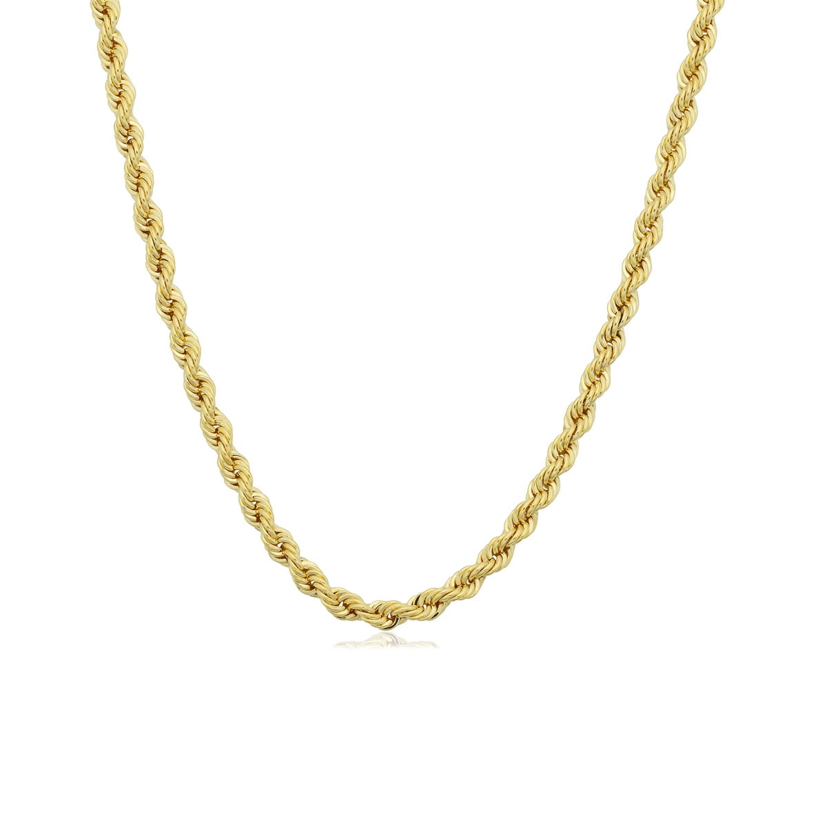 24 20 14K Yellow Gold 2.5mm Italy Rope Chain Twist Link Necklace 16,18 22 26 