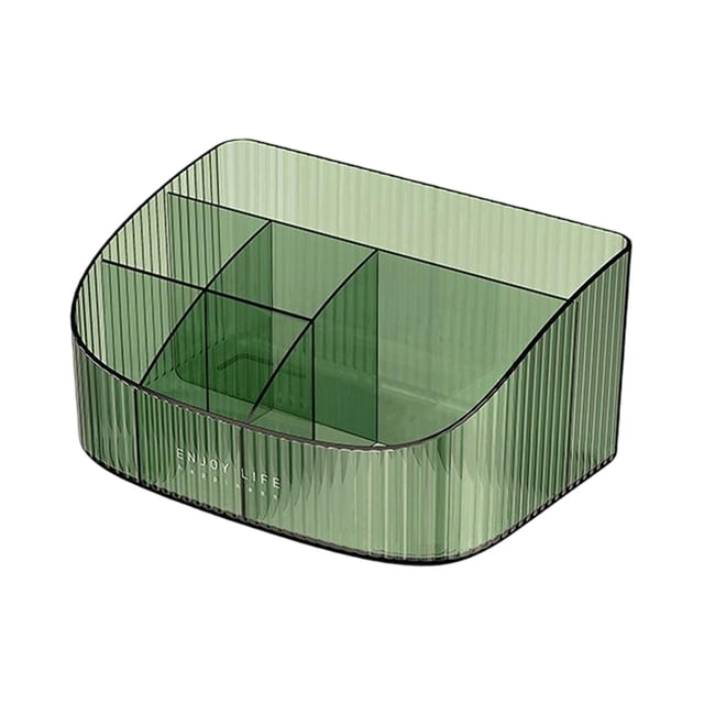 Soporte multifuncional para brochas de maquillaje, soporte para el cuidado de la piel, estuche de escritorio para cosméticos, caja de cosméticos, grande y verde Sunnimix Estuche de almacenamiento