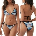 thumbnail image 3 of Lsque Beacon In The Huge Waves Of The Surf Pattern Women Two Piece Swimsuit Sexy Swimwear Halter String Triangle Bikini Sets, 3 of 6