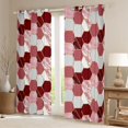 thumbnail image 2 of Castle Fairy Geometric Honeycomb Blackout Curtains Set of 2 (52x84 Each) for Boys Girls,Gradient Marble Window Curtains,Abstract Marbling Hexagon Curtains and Drapes,Luxury Bedroom Decor, 2 of 6