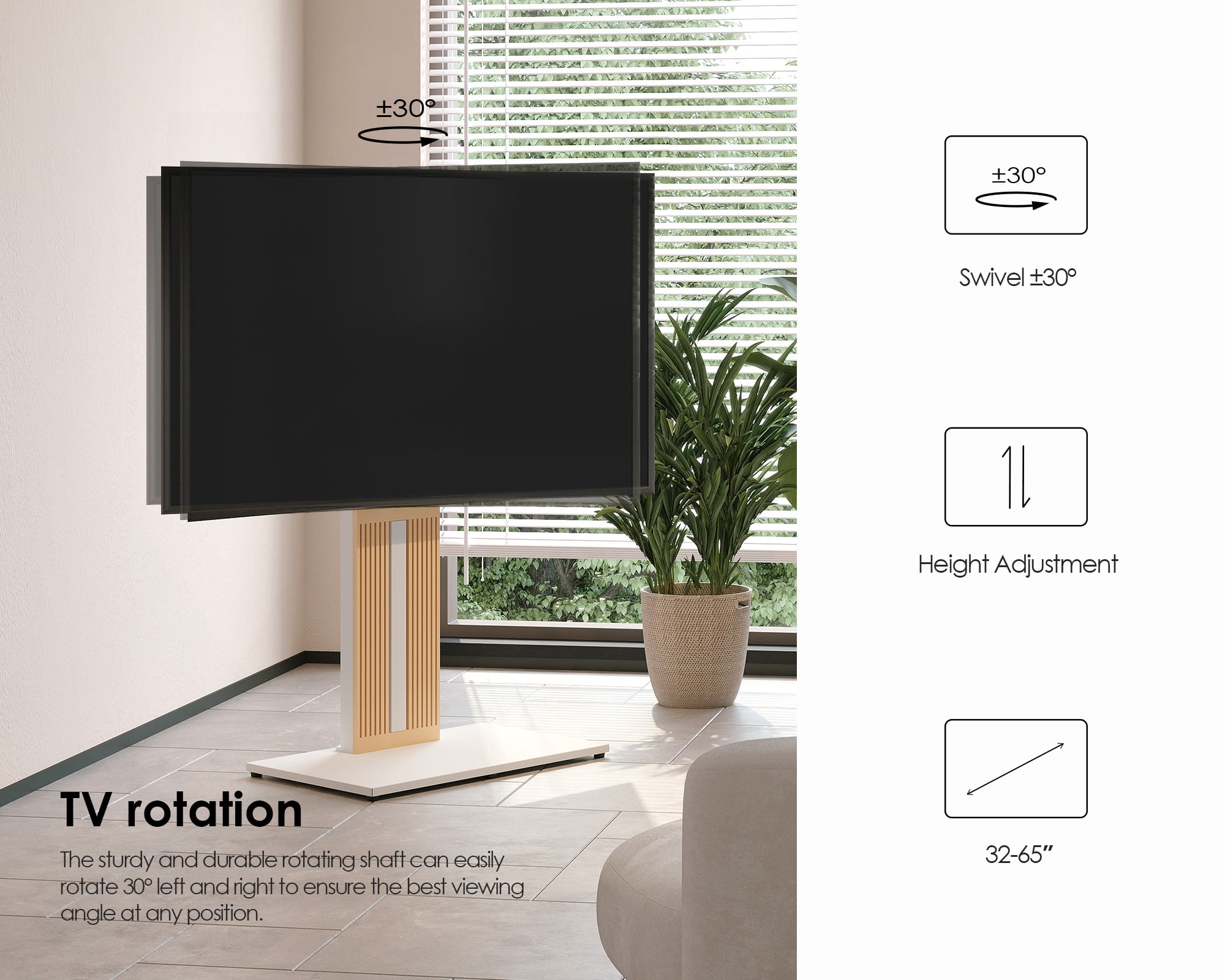 FITUEYES Design Floor TV Stand for 55-88 Inch TV, Modern TV Stand for Living Room, Study Room, Bedroom and Other Scenes, Zen Series.