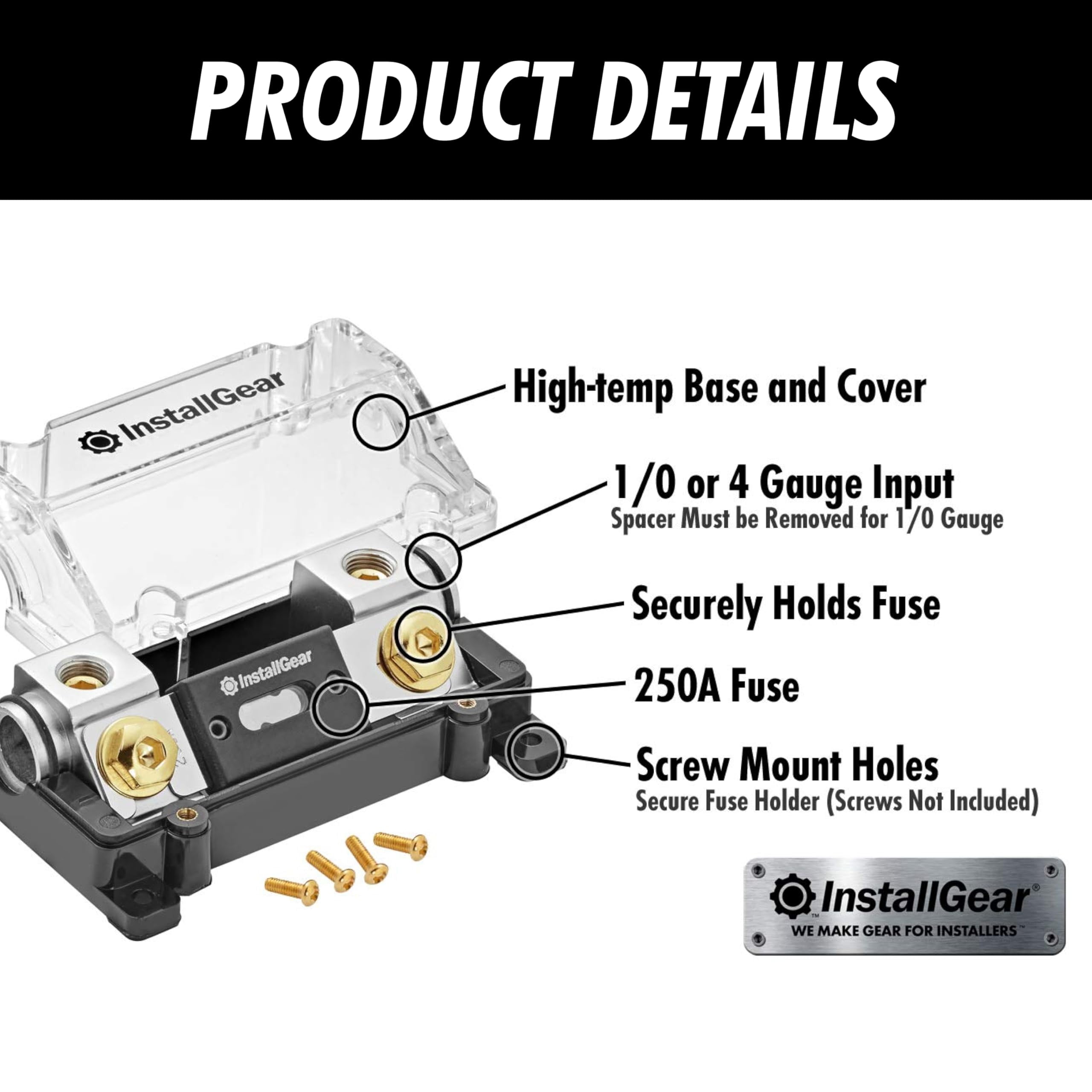 INFINAUTO Car Audio 0 4 8 Gauge Inline ANL Sicherun Produktbild-Vorschau 13