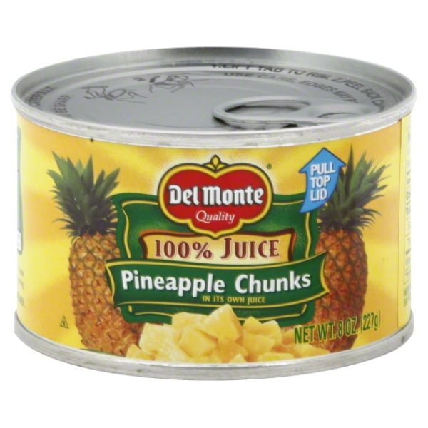 Del Monte® Pineapple Chunks in 100 Pineapple Juice 8 oz. Can