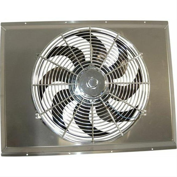 Hoffman 311821 19.5 x 20 x 1 in. Fabricated Aluminum Fan Shroud - Fits 14 in. Cooling Fans - Natural