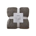 thumbnail image 2 of Frazada Manta de franela color marrón café, suave, ligera y lavable, ideal para sofá, cama u oficina. Manta de forro polar cálida para todas las estaciones (1 pieza). Rkxzt, 2 of 9
