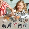 thumbnail image 2 of Rvidsgi 12Pcs Realistic Wild Animal Static Model Hippo/Zebra/Elephant/Giraffe/Bear Miniature Figurines DIY Scene Decoration Simulated Zoo Animal Statue Models Children Educational Toy, 2 of 7