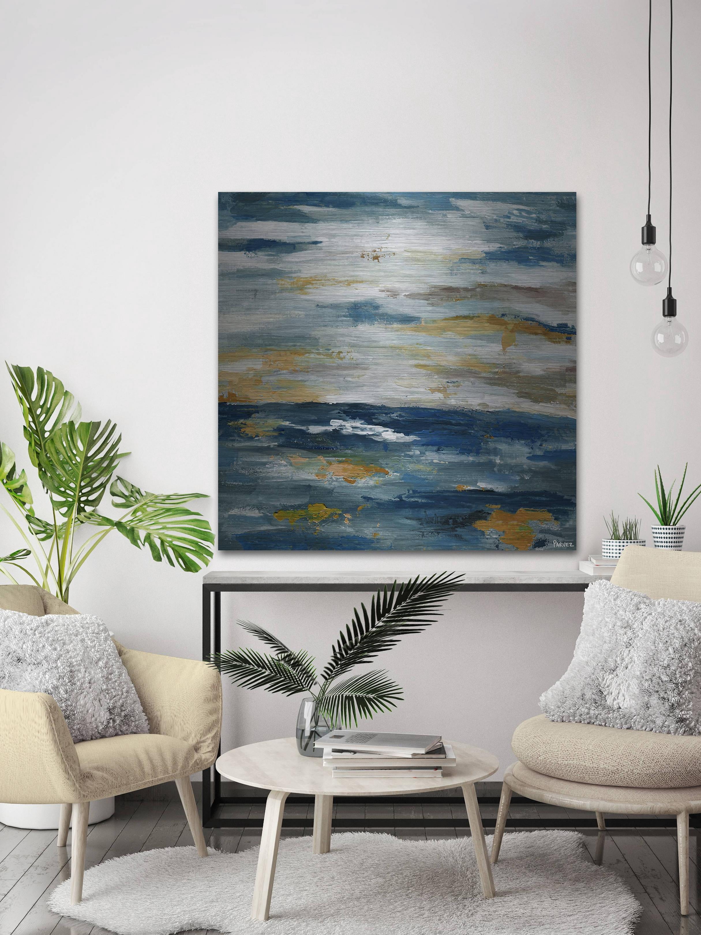 Parvez Taj "Rusty Water" Painting Print on Brushed Aluminum