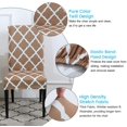 thumbnail image 3 of Dining Chair Cover Set Stretch Spandex Short Dining Chair Slipcovers Removable Washable Decorative Chair Protector Seat Covers for Dining Room Home Wedding Banquet Party Decor (Khaki+White, 2 Pack), 3 of 8