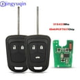 thumbnail image 2 of Jingyuqin 2/3 Buttons Remote Car Key For Chevrolet Camaro Sonic Cruze Malibu Volt Spark Equinox 315/433Mhz ID46/PCF7937 Chip, 2 of 7