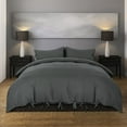 thumbnail image 2 of Duvet Cover Set 3 Piece Solid Color Bedding Set, 110gsm Polyester Microfiber Quilt Cover with Bow Tie Closure,Include 2 Pillowcases(No Duvet) Queen Dark Gray Unique Bargains Juego de Edredón Funda, 2 of 6