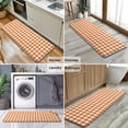 thumbnail image 6 of Orange and White Diamond Pattern Kitchen Rug Mat,Kitchen Runner Rugs Non Skid Washable,Decorative Kitchen Floor Mats for Kitchen,Sink,Laundry,17"x47.2", 6 of 7