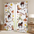thumbnail image 2 of Manfei Western Cowboy Curtains Pack of 2 (42x84 Each),Retro Horseshoe Boots Curtains Blackout,Rustic Farmhouse Cabin Bedroom Curtains For Boys Kids,Ultra Soft Home Decor, 2 of 6