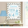 thumbnail image 4 of Personalized Canvas Birth Announcement Nursery Decor Gift, Sailboat Design, Custom Name, Date, Weight & Length, Unique Boys & Girls Baby Shower Wall Art Presents, Color Gray # 7, Size - 8X10, 4 of 5