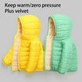 thumbnail image 4 of Cotton Children Down Padded Jacket Portable Reusable Replacement Warm Keeping Outdoor Walking Winter Autumn Coat Clothes Lake Blue Size 90, 4 of 10