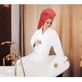 thumbnail image 4 of Utopia Towels 8 Piece Luxury Towel Set, 2 Bath, 2 Hand, and 4 Wash Cloths, 600 GSM Ring Spun Cotton, Highly Absorbent Viscose Stripe Towels, Ideal for Everyday use, Coral, 4 of 9