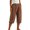 Brown, variant on SBYOJLPB Women's Capris Pants Solid Color Casual Capris Trousers with Pockets and Drawstring