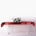 thumbnail image 4 of BalsaCircle 40" x 90" Red Metallic Rectangular Disposable Plastic Tablecloth Tables, 4 of 7