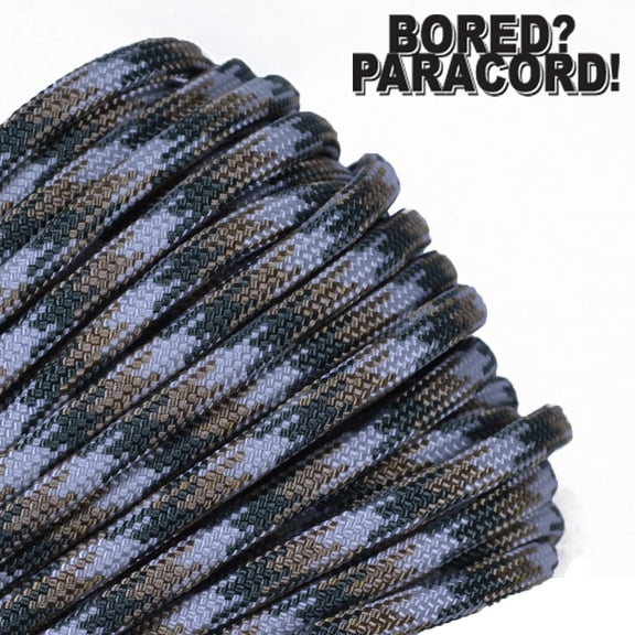 Bored Paracord Brand 550 lb Type III Paracord - Front Range Camo 50 Feet