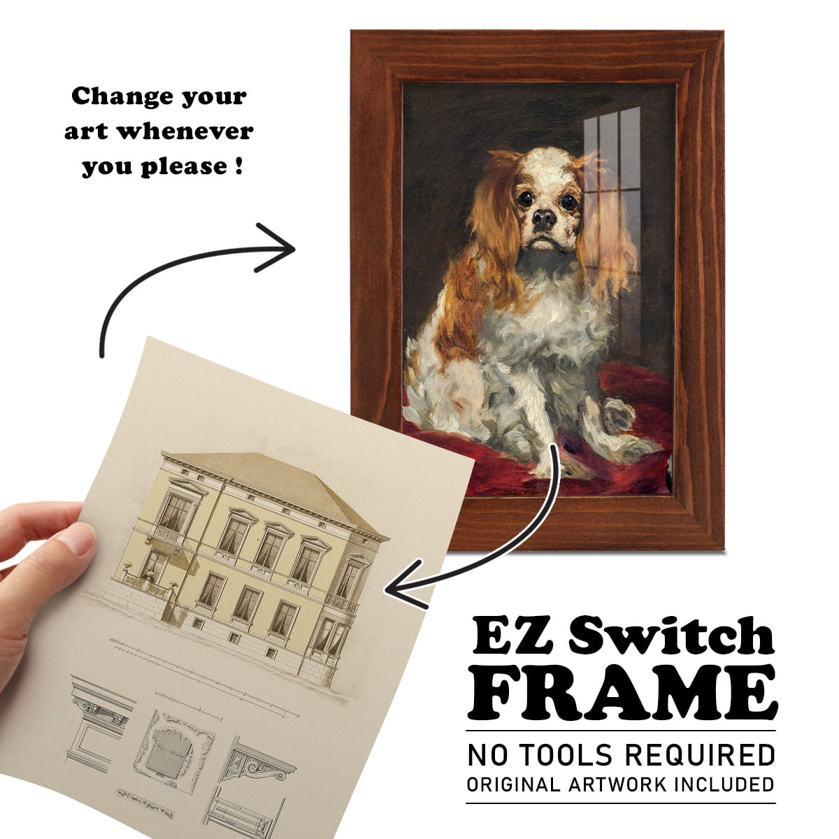 Estate and Plan VI -Framed Print w/glass-Chestnut