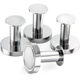 thumbnail image 1 of Perchero magnético para colgar abrigos y bolsos, 4 ganchos de pared cromados extremadamente fuertes, perchero para puerta con un raro imán de metal de neodimio, ganchos para puerta de frigorífico, 1 of 5