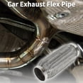 thumbnail image 2 of Unique Bargains Car Exhaust Flex Pipe 2.20 Inch OD Flexible Braided Exhaust Tube Universal Flexible Pipe Tubing Silver Tone 1 Pc, 2 of 6