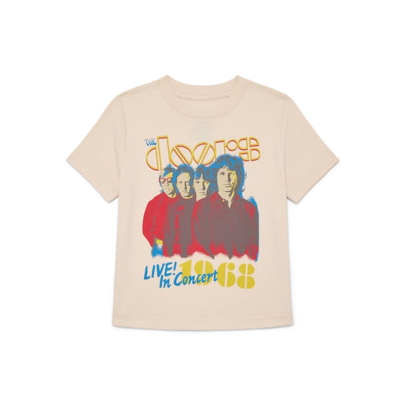 The Doors Tour Toddler Boys or Girls Crewneck Tee with Short Sleeves, Sizes 12M-5T