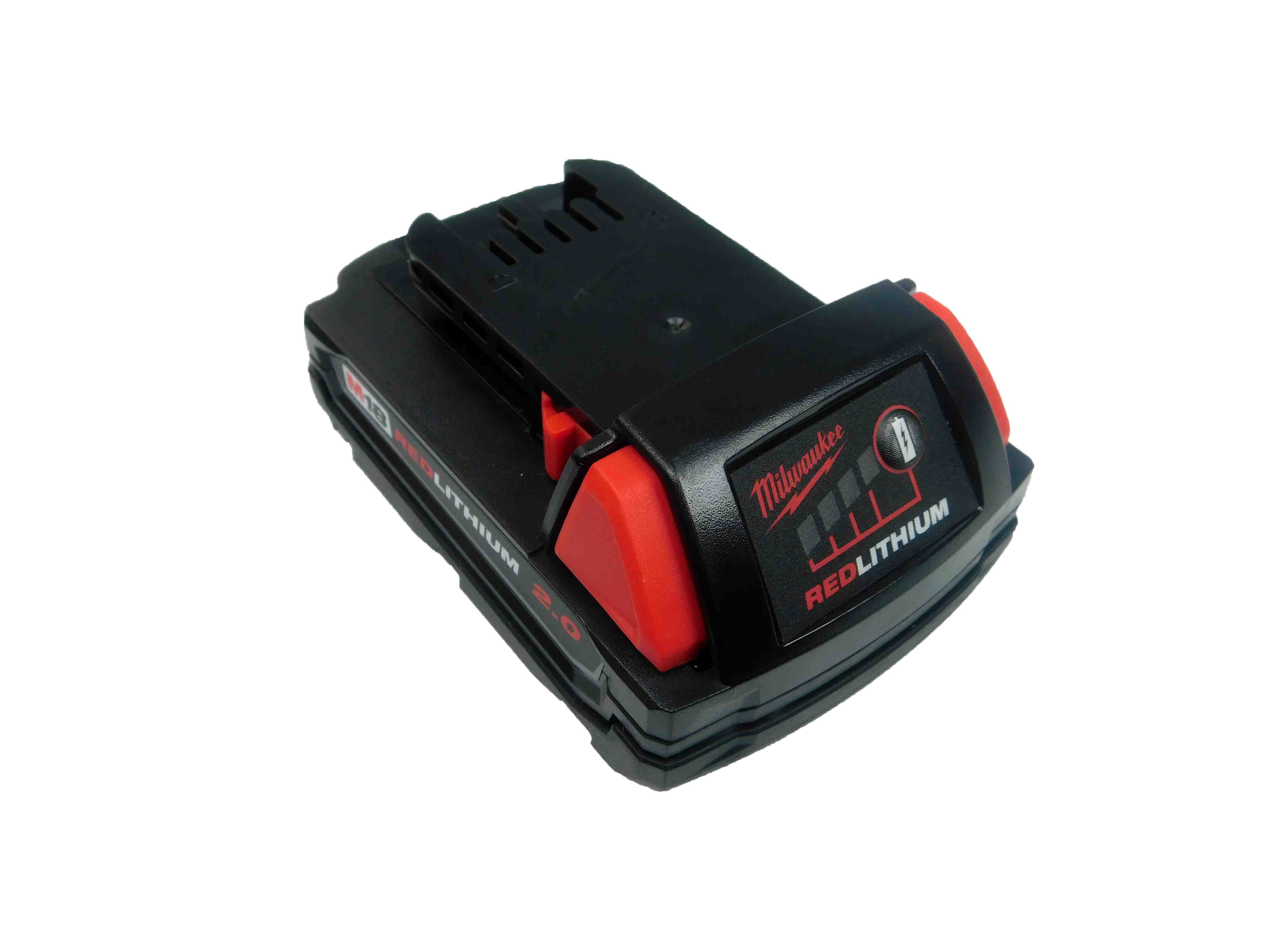 Milwaukee M18 2000 mAh Li-Ion Compact Batteries and Charger Kit Red 48-11-1820 for sale online 