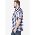 thumbnail image 4 of KingSize Men's Big & Tall Plaid Wrinkle-Resistant Short Sleeve Button Down, 4 of 5