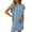Sky Blue, variant on yillto Women's T Shirt Dress Casual Short Ruffle Cap Sleeve Crew Neck Loose Summer Mini Dresses