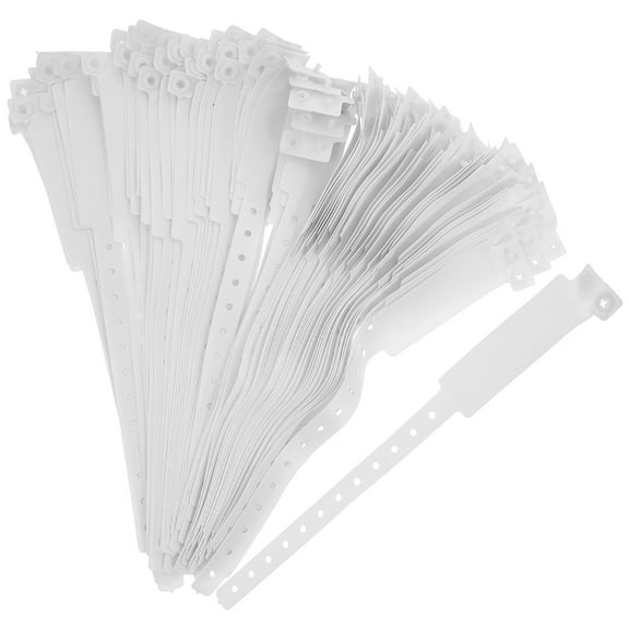 Luxshiny 100pcs Medical Wristbands PVC Patient Identification Bands for Hospital Use and Comfortable