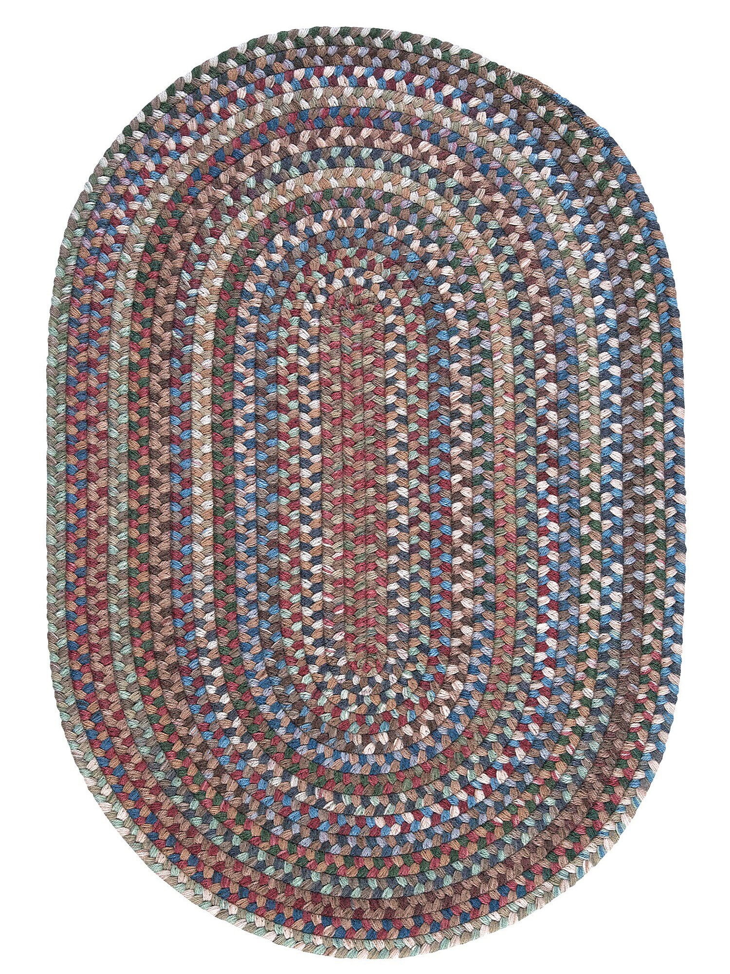 9' Dark Neutrals Round Rustic Area Throw Rug
